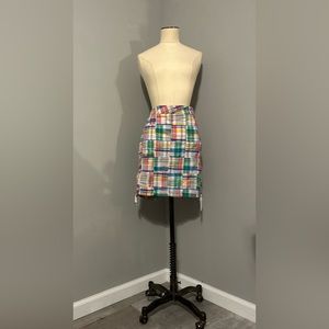 Talbot’s mini plaid shoestring side tie skirt size 14P